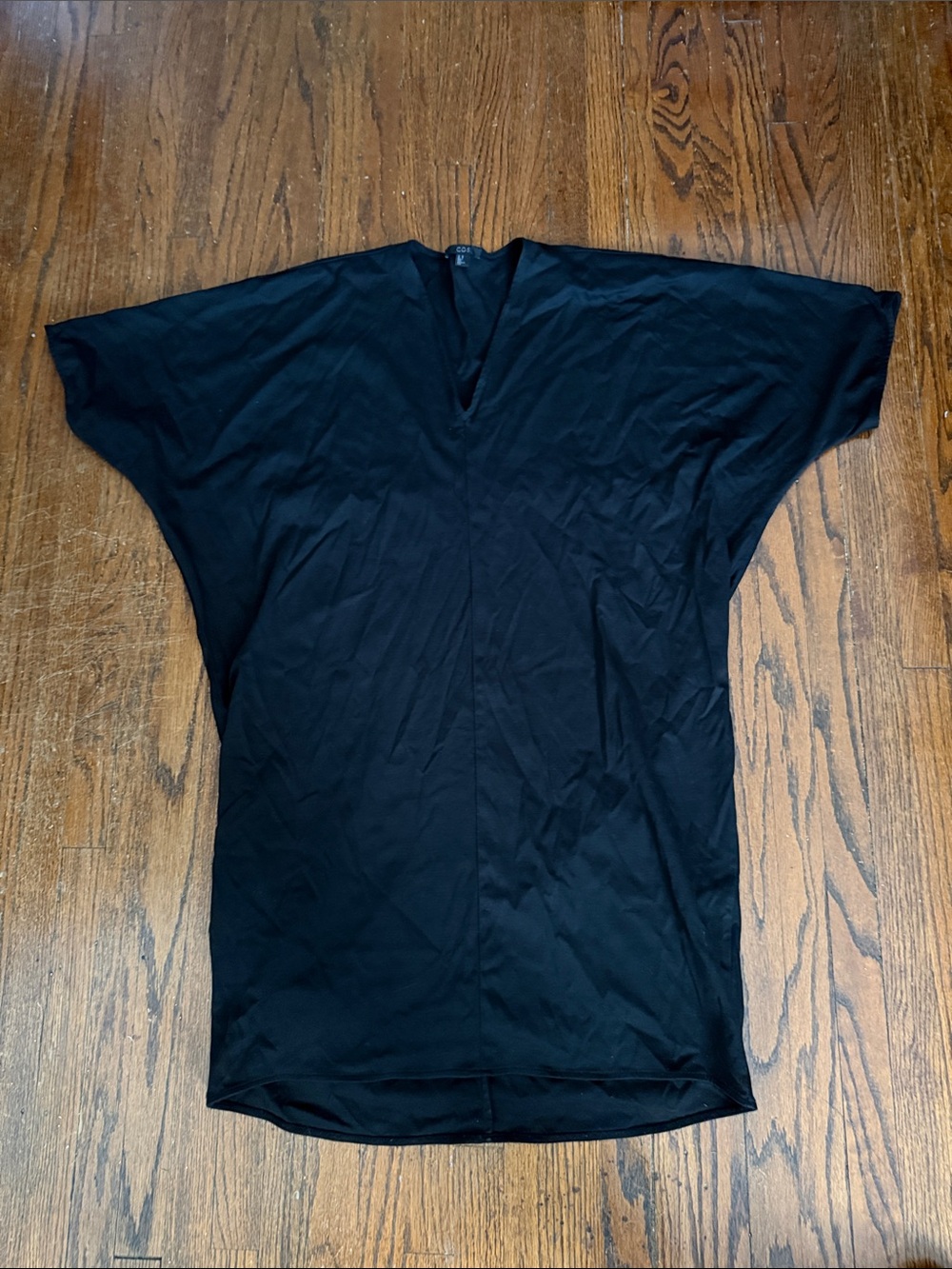COS Black V-Neck Relaxed Fit Dress